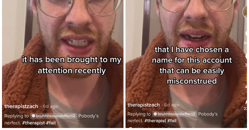 This Therapist Accidentally Gave Himself An Unfortunate Username On TikTok This Therapist Accidentally Gave Himself An Unfortunate Username On TikTok